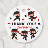 Ninja Warrior Karate Birhtday Boy Vielen Dank Geschenkanhänger (Vorderseite)