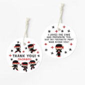 Ninja Warrior Karate Birhtday Boy Vielen Dank Geschenkanhänger