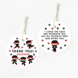 Ninja Warrior Karate Birhtday Boy Vielen Dank Geschenkanhänger