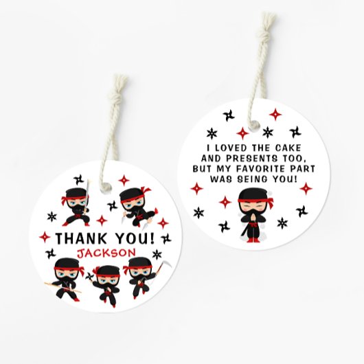 Ninja Warrior Karate Birhtday Boy Vielen Dank Geschenkanhänger