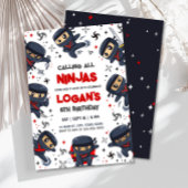 Ninja Warrior Karate Birthday Einladung