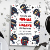 Ninja Warrior Karate Birthday Einladung