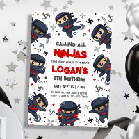Ninja Warrior Karate Birthday Einladung