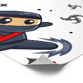 Ninja Warrior Karate Birthday Welcome Sign Poster (Ecke)