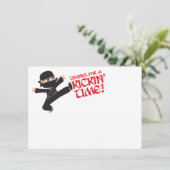Ninja Warrior Karate Dankeschön Karten (Stehend Vorderseite)