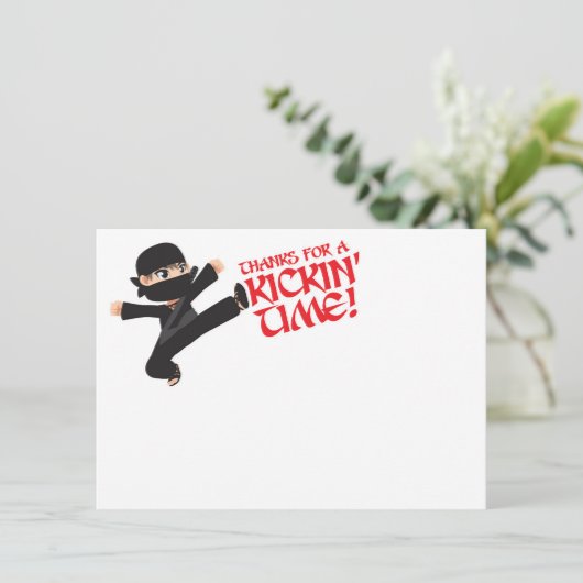 Ninja Warrior Karate Dankeschön Karten (Stehend Vorderseite)