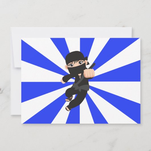 Ninja Warrior Karate Dankeschön Karten (Rückseite)