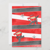 Ninja Warrior Karate Geburtstagsparty Einladungen (Rückseite)