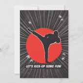 Ninja Warrior Karate Kid Birthday Party Einladung (Rückseite)