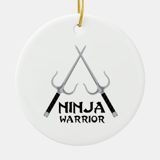 Ninja Warrior Keramik Ornament (Vorne)
