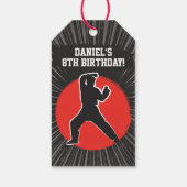 Ninja Warrior Martial Arts Birthday Party Geschenkanhänger (Rückseite)