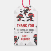 Ninja Warrior Martial Arts Karate Birthday Favor Geschenkanhänger (Rückseite)