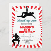 Ninja warrior party Invitation Einladung (Vorne/Hinten)