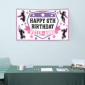 Ninja Warriors Birthday Party Pink Lila Banner (Messeveranstaltung)
