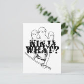 NINJA WAS? POSTKARTE (Stehend Vorderseite)