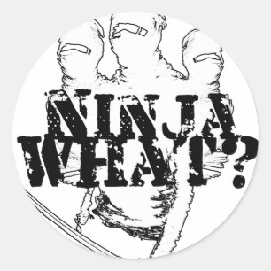NINJA WAS? RUNDER AUFKLEBER