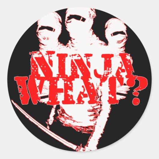 NINJA WAS? RUNDER AUFKLEBER (Vorderseite)
