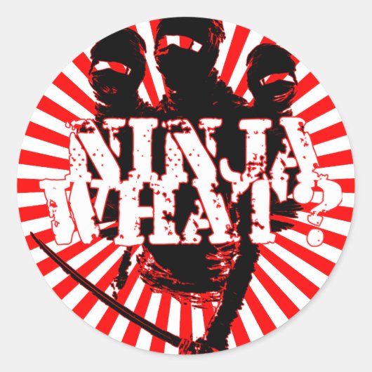 NINJA WAS? RUNDER AUFKLEBER (Vorderseite)