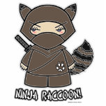 Ninja Waschbär! Foto-Skulptur Freistehende Fotoskulptur<br><div class="desc">Herrliche Foto-Skulptur,  die meinen Ninjadorables Ninja Raccoon kennzeichnet! Geschaffen durch mich,  der Künstler Delphine Lévesque Demers!</div>