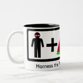 Ninja Wassermelone-Tasse Zweifarbige Tasse (Links)