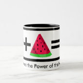 Ninja Wassermelone-Tasse Zweifarbige Tasse (Mittel)