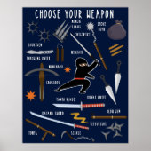 Ninja Weapons Jigsaw Puzzle Canvas Print Poster (Vorne)