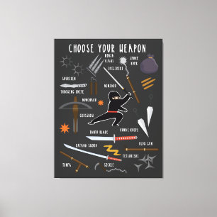 Ninja Weapons Jigsaw Puzzle Leinwanddruck