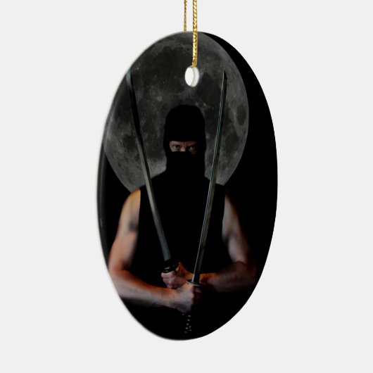 Ninja Weihnachtsverzierung Keramik Ornament (Rechts)