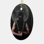 Ninja Weihnachtsverzierung Keramik Ornament (Links)