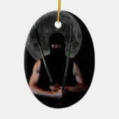 Ninja Weihnachtsverzierung Keramik Ornament (Vorne)