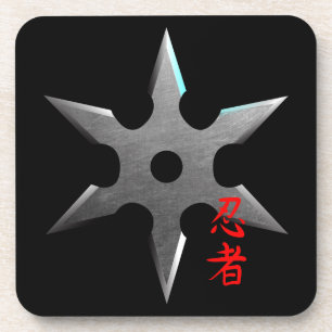 Ninja werfender Stern Getränkeuntersetzer