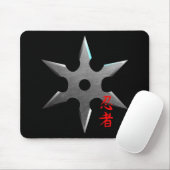 Ninja werfender Stern Mousepad (Mit Mouse)