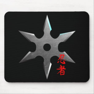Ninja werfender Stern Mousepad