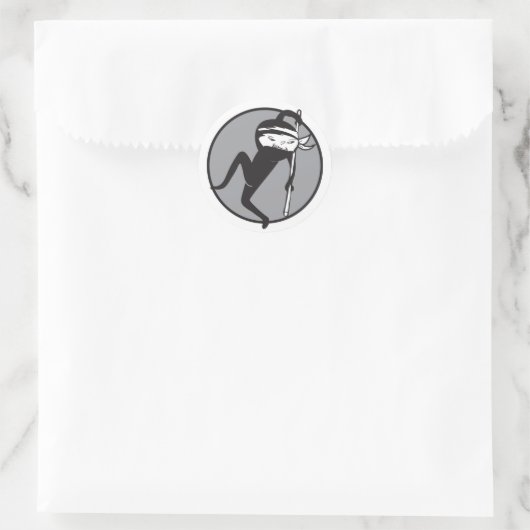Ninja White Belt Stickers (Tasche)