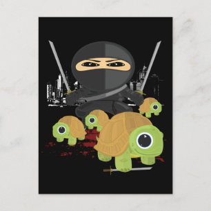 Ninja with Turtles Postkarte