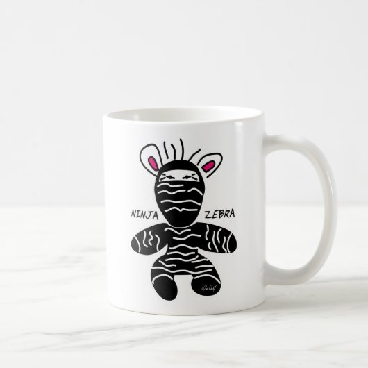 Ninja-Zebra-Tasse Kaffeetasse (Rechts)