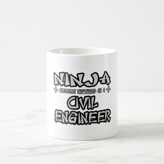 Ninja... Ziviler Ingenieur Kaffeetasse (Mittel)