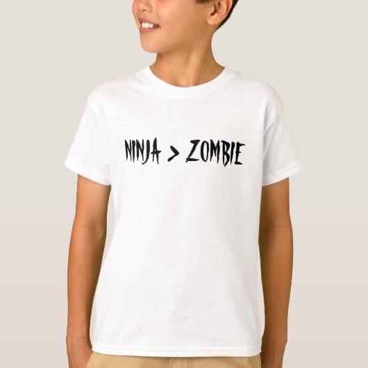NINJA > ZOMBIE T-Shirt (Vorderseite)