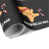 Ninjabread Man Funny Gingerbread Pun Dark BG Geschenkpapier (Rolleneckpunkt)