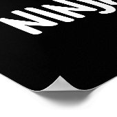 Ninjabread Man Funny Gingerbread Pun Dark BG Poster (Ecke)