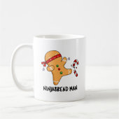 Ninjabread Man Funny Gingerbread Pun Kaffeetasse (Links)