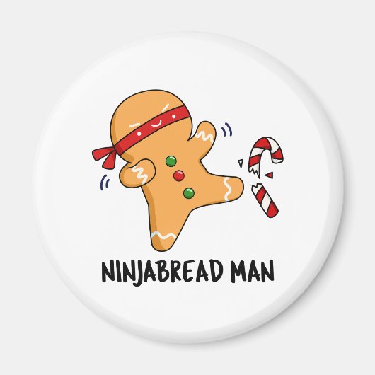 Ninjabread Man Funny Gingerbread Pun Magnet (Vorne)