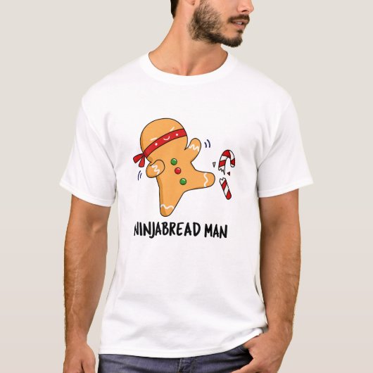 Ninjabread Man Funny Gingerbread Pun T-Shirt (Vorderseite)