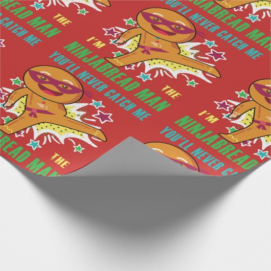 Ninjabread Man wird mich nie fangen Geschenkpapier (Ecke)