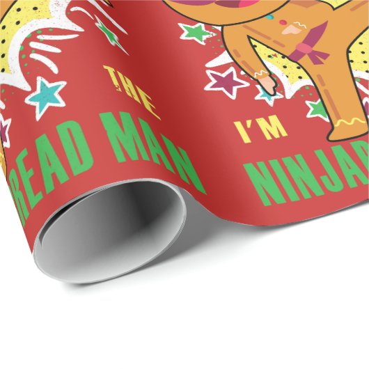 Ninjabread Man wird mich nie fangen Geschenkpapier (Rolleneckpunkt)