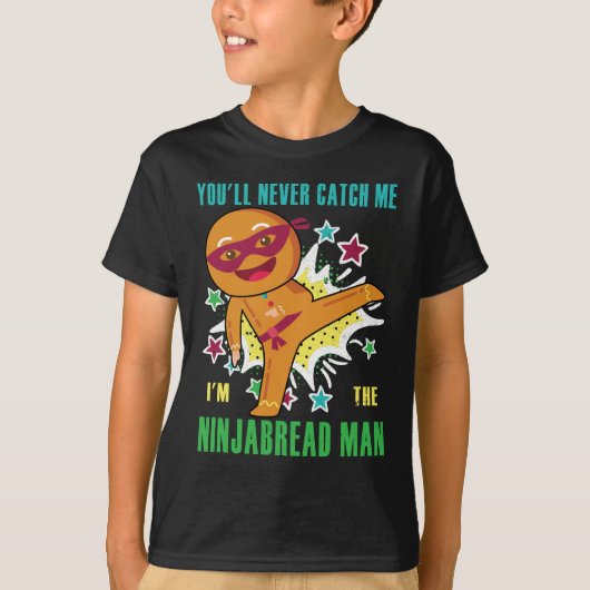 Ninjabread Man wird mich nie fangen T-Shirt (Vorderseite)