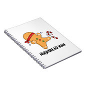 Ninjabread Mann Lustiger Lebkuchen-Wortwitz Notizblock (Rechte Seite)