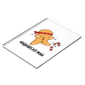 Ninjabread Mann Lustiger Lebkuchen-Wortwitz Notizblock (Linke Seite)