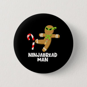 Ninjabread Mann Spaß Ginja Kicken Bonbons Stock Ha Button