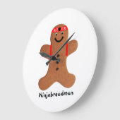 Ninjabreadman biscuit (cookie)Acrylmauer Große Wanduhr (Winkel)